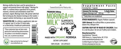 Sweetbottoms ingredients graphic highlighting moringa nutrient-dense profile.