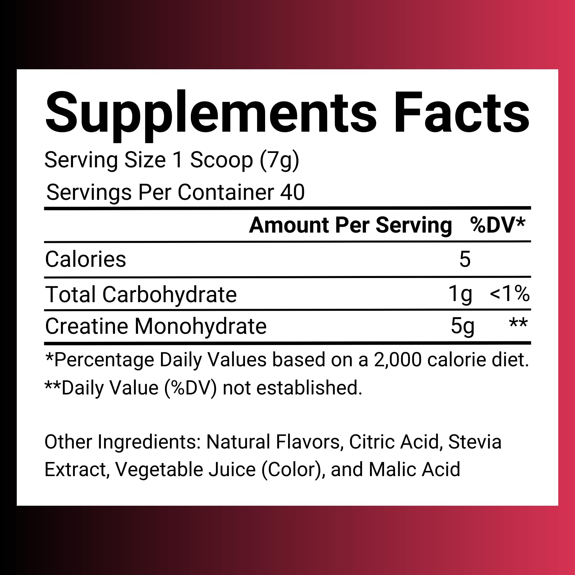 SweetCre Creatine Monohydrate fruit punch bottle shown for daily use