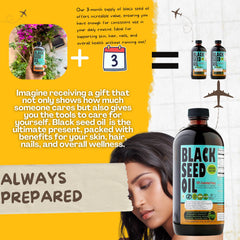 Sweet Sunnah Black Seed Oil bottle on counter with natural lighting