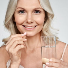 Swell No More tablets dispensing showing simple two-per-day routine