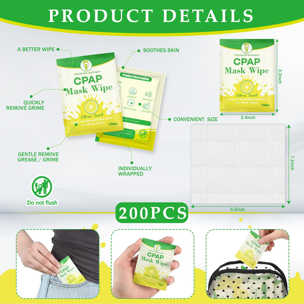 Citrus-scent Swiffen CPAP wipes refresh mask surfaces