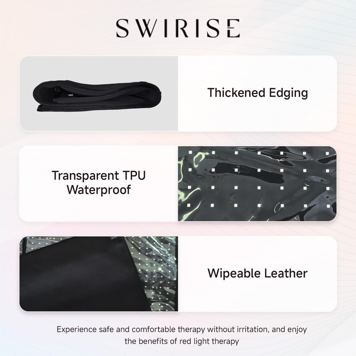Swirise IP65 materials simplify cleaning and maintenance.