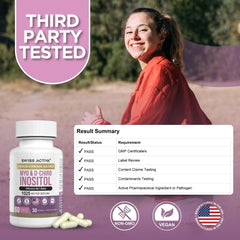 Swiss Activa+ D-Chiro Inositol bottle with 40:1 ratio supporting balanced signaling.