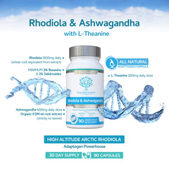 Swiss BioEnergetics KSM-66 Ashwagandha capsules closeup highlighting high potency per serving.