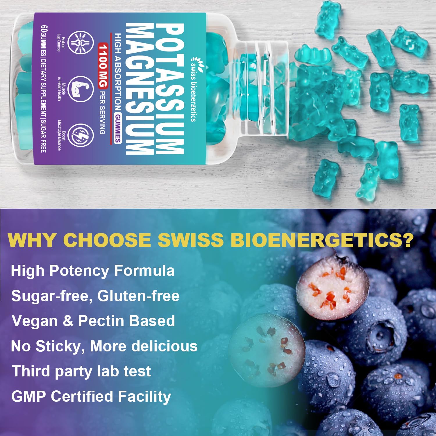 Swiss Bioenergetics bottle on wood surface suggesting easy daily supplementation