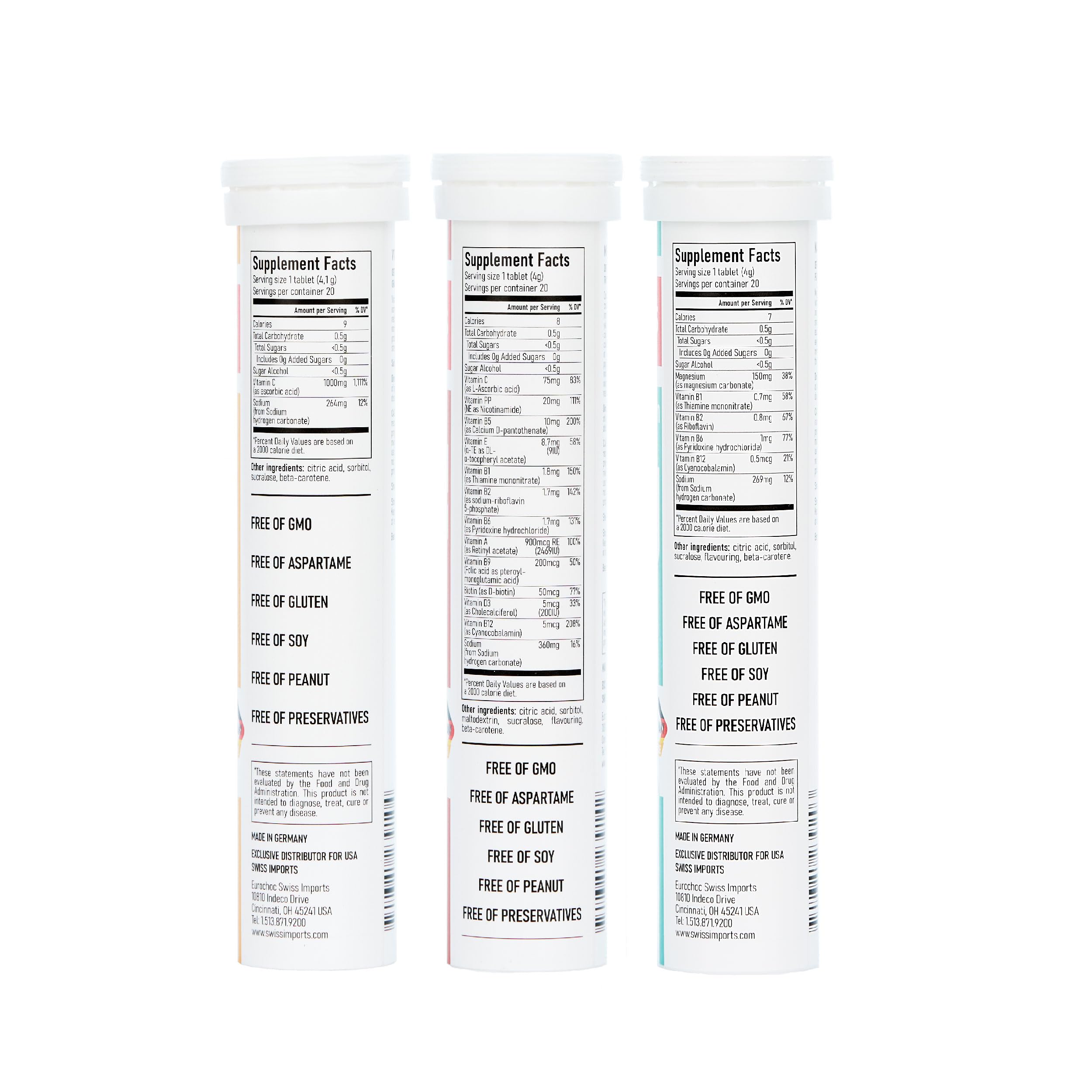 Swiss Imports bottle nutrition label shot indicating quality and transparency