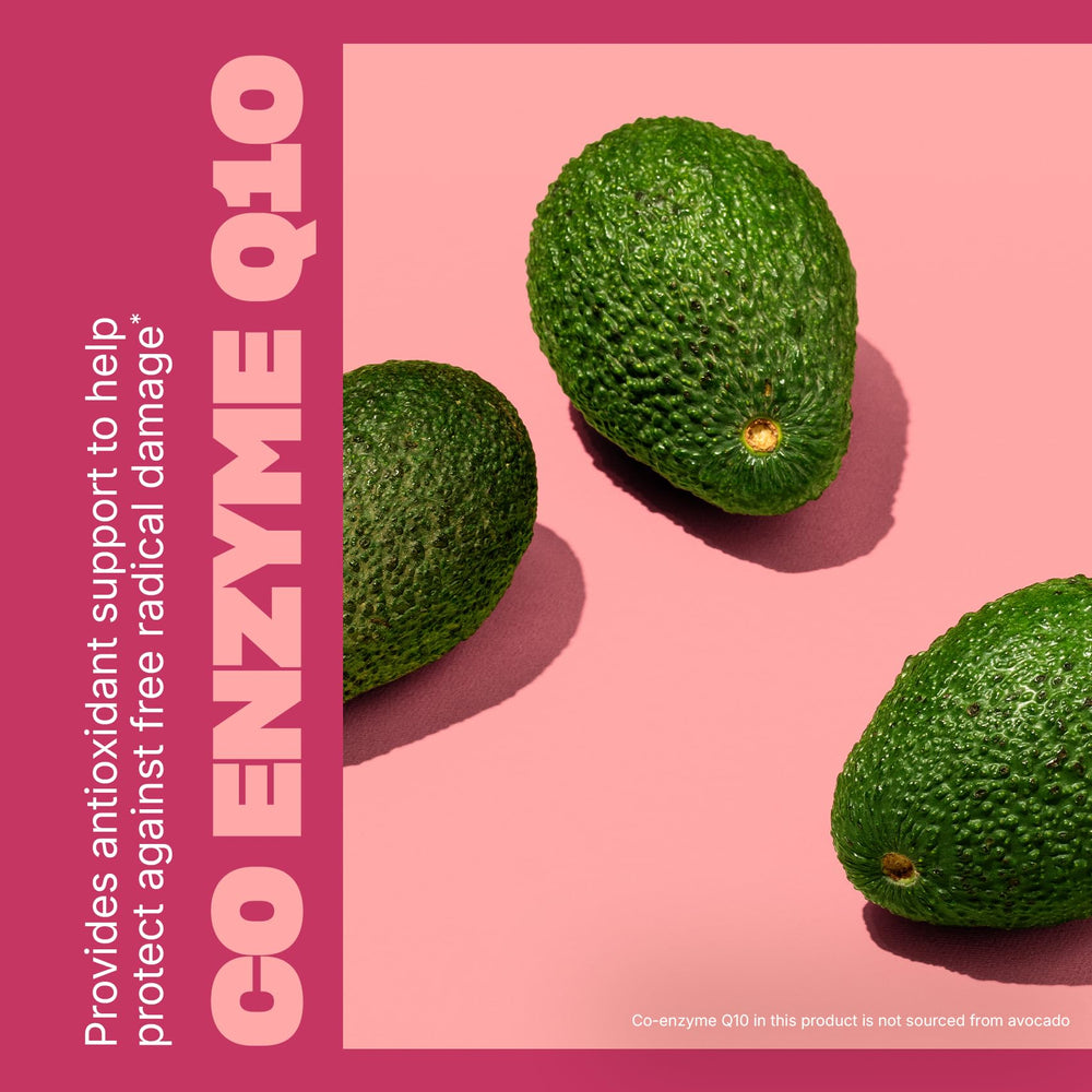 Swisse CoQ10 180-softgel pack emphasizes long-term energy support.