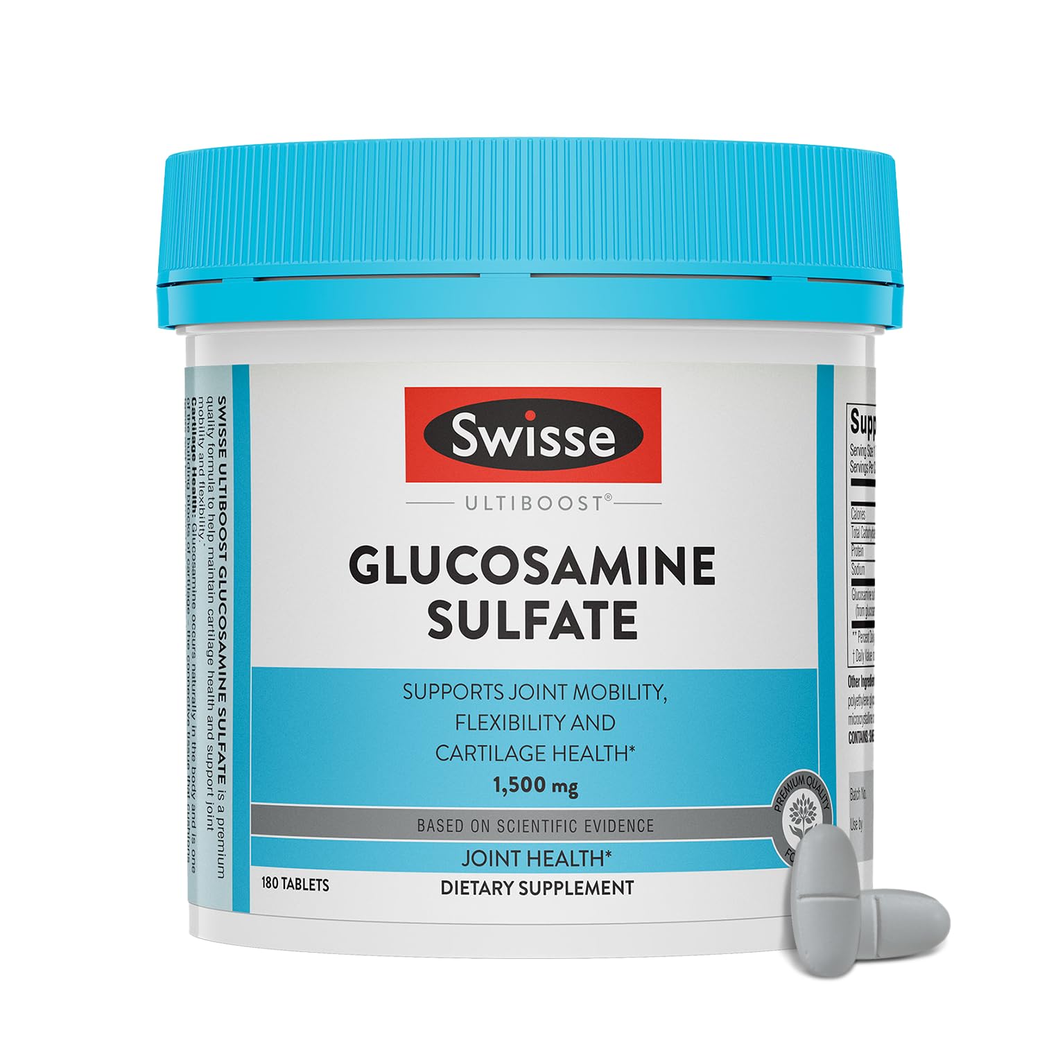 Swisse Glucosamine Sulfate bottle with tablets for daily joint support