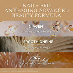 Front packaging conveys clinical-grade ingredients for beauty and vitality.