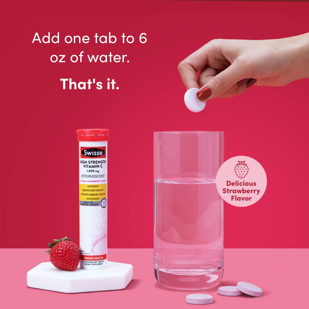 Swisse clean-label Vitamin C with lactose-free, egg-free, yeast-free formula