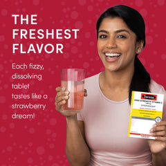 Swisse Vitamin C natural strawberry flavor enhances daily wellness fizzy drink