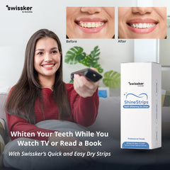 Brightened smile after ShineStrips treatment