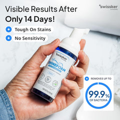 Swissker ShineFoam braces compatibility highlights safe, non-invasive whitening option.