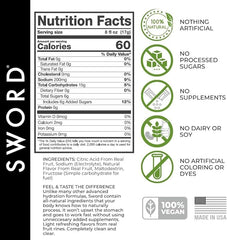 SWORD PERFORMANCE electrolyte Orange stick-pack provides citrus energy for training.
