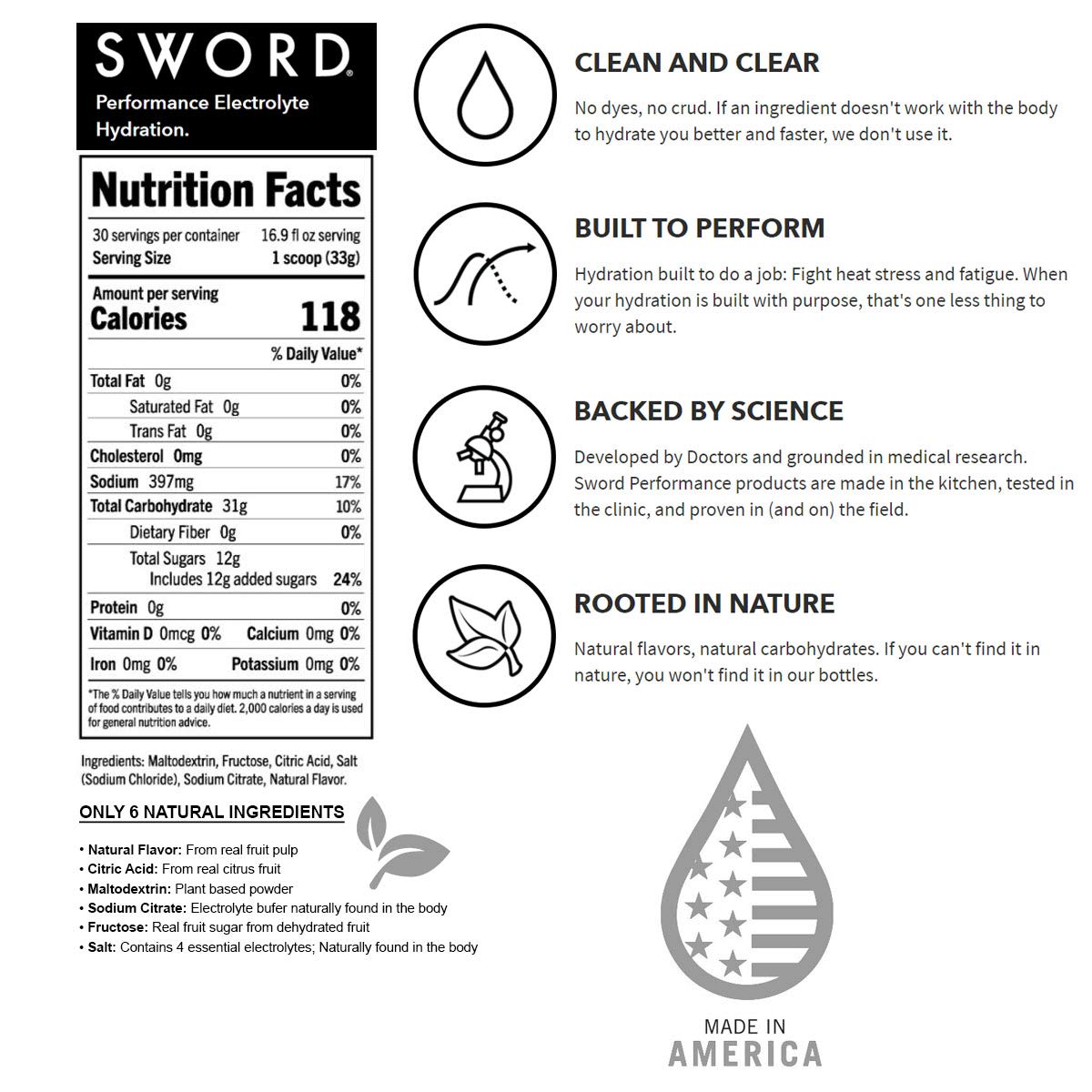 SWORD PERFORMANCE pineapple mango scoop for convenient daily hydration
