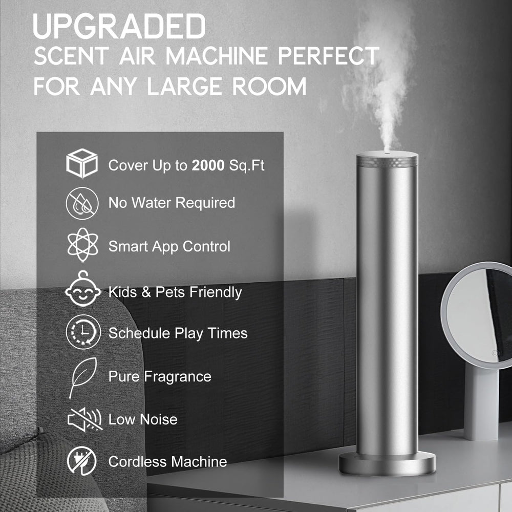 SWUVUXO diffuser uses cold-air diffusion to evenly scent large spaces