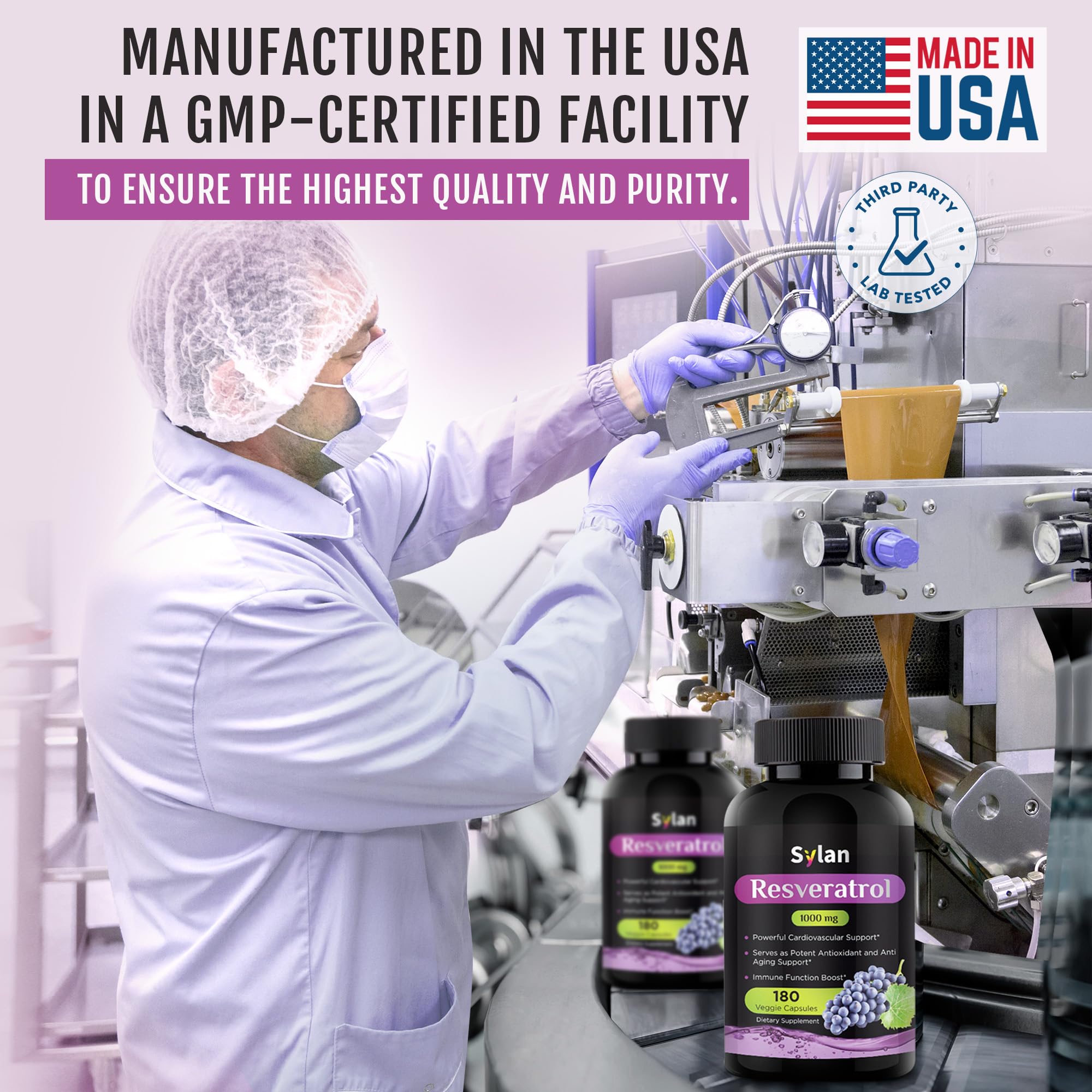 SYLAN US-made stamp emphasizes quality and safety standards.