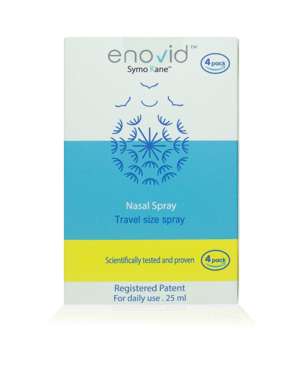 Symo Kane Enovid nasal spray bottle for daily convenience and portability.