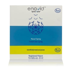 Symo Kane Enovid nasal spray hero image highlights portable natural protection