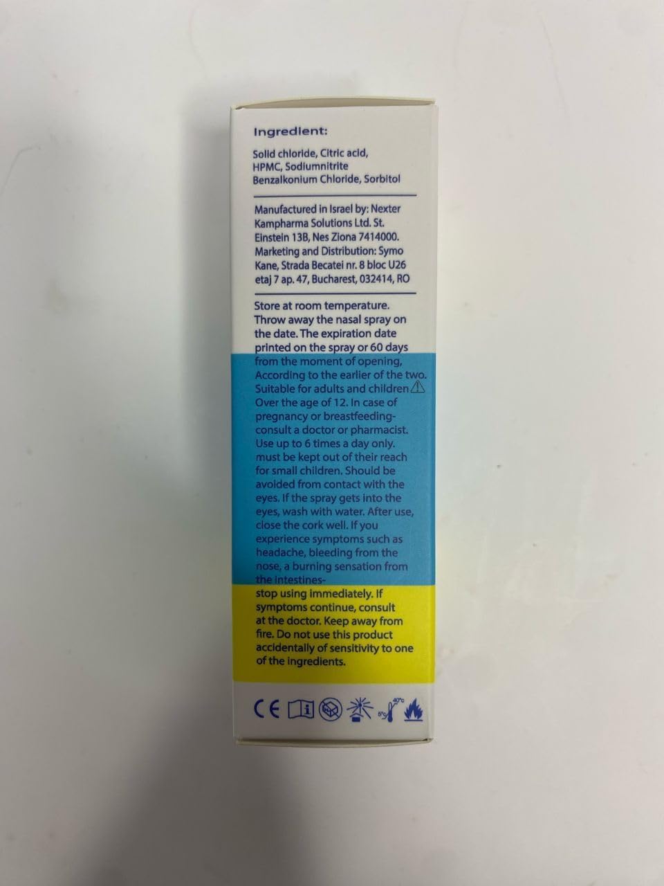Compact travel-size Enovid packaging by Symo Kane for portable use.