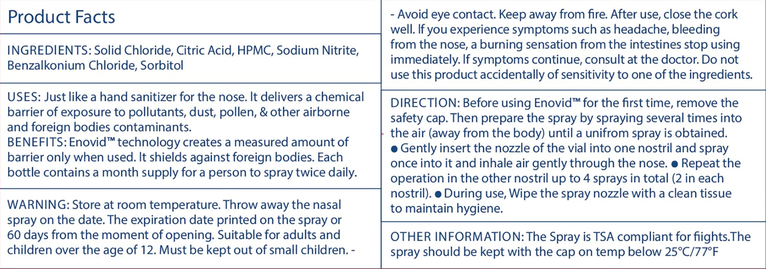 Symo Kane Enovid travel-size spray demonstrates compact daily-use convenience