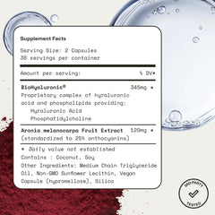 Synchro Rejuve bottle label detail notes non-GMO formula.