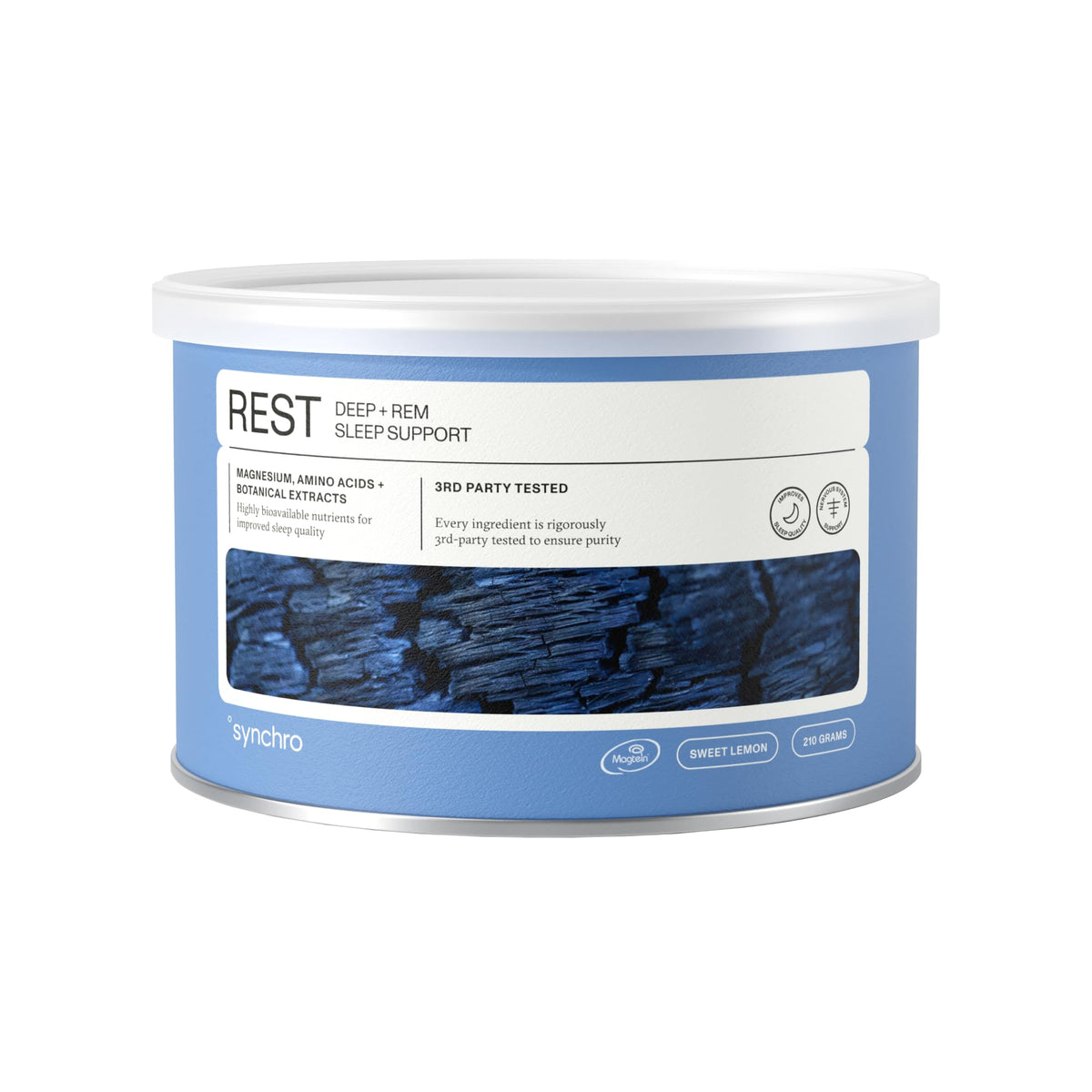 Synchro Rest Sleep bottle with lemon flavor for nightly relaxation