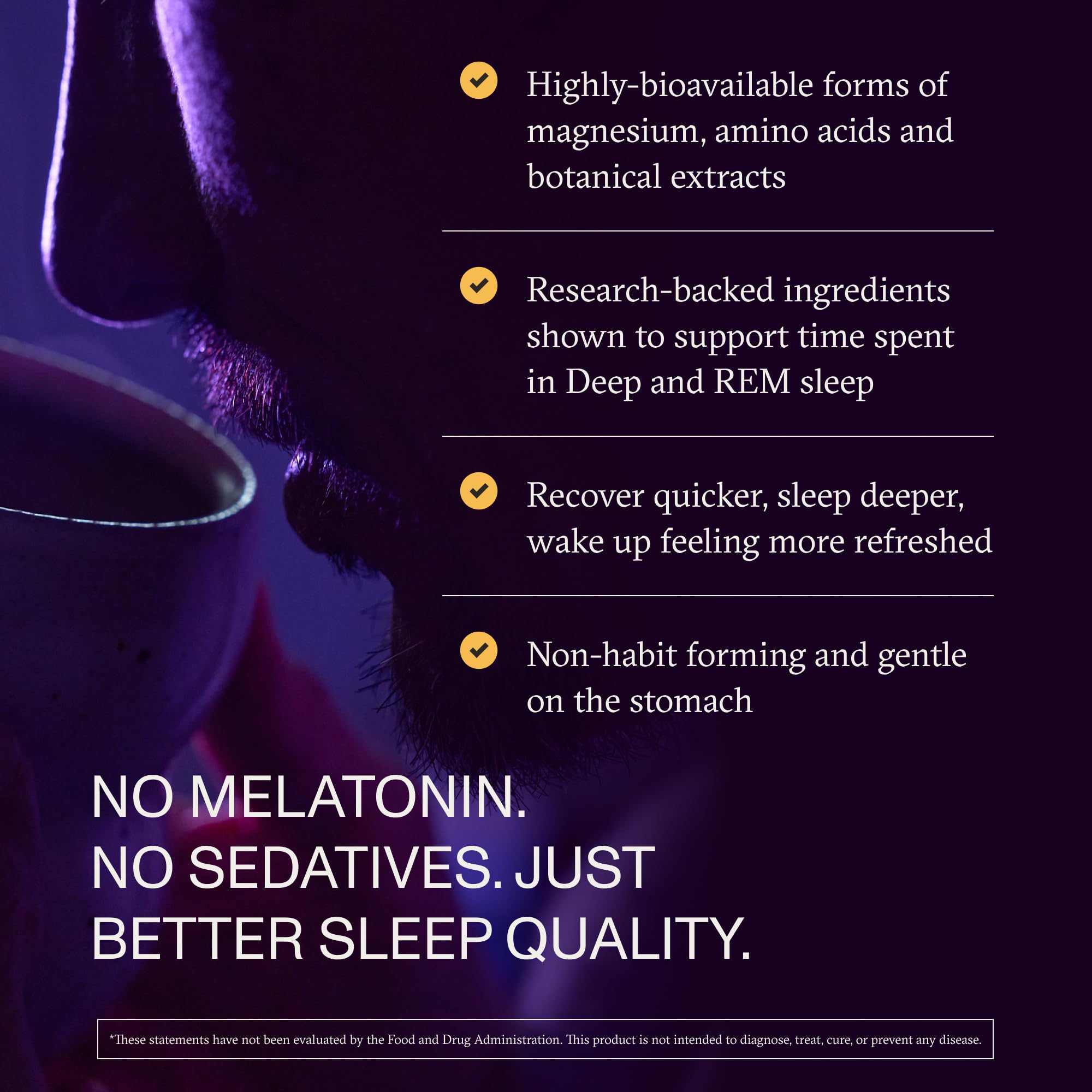 Synchro Rest Sleep warm water preparation beside a glass