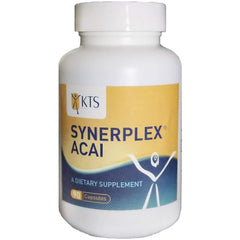 Synerplex Acai capsules bottle front showing convenient daily supplement for wellness