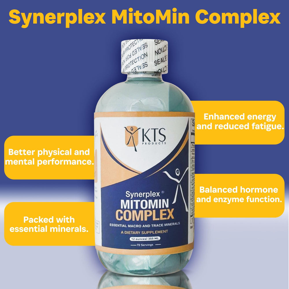 Close-up of Synerplex MitoMin Complex dropper releasing mineral drops for everyday use.