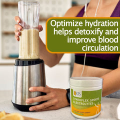 Synerplex electrolyte formula contains essential minerals for balance.