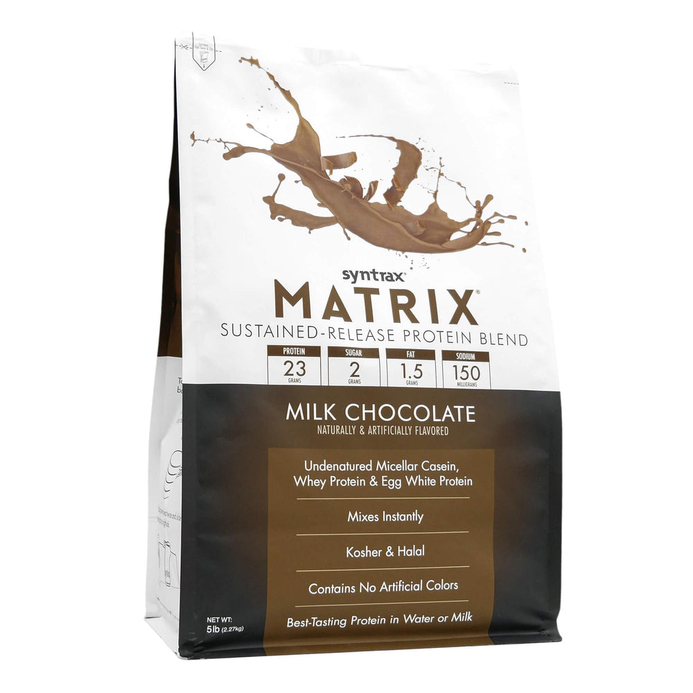 Scoop beside shaker demonstrates Matrix instant mixability.