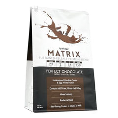 Syntrax Matrix instantized powder scoop dissolves easily in beverages.