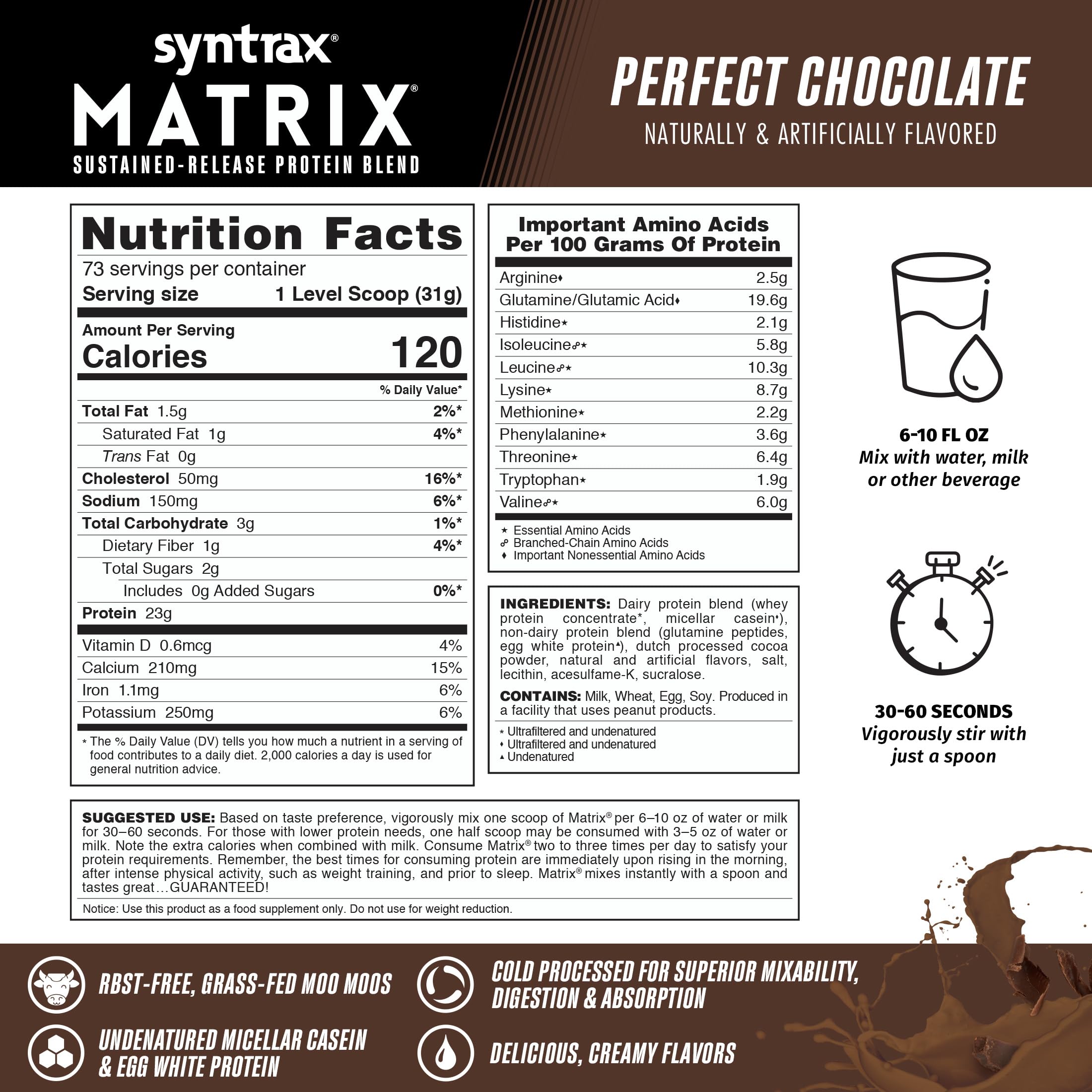 Syntrax Matrix instantized powder dissolves easily with a spoon.