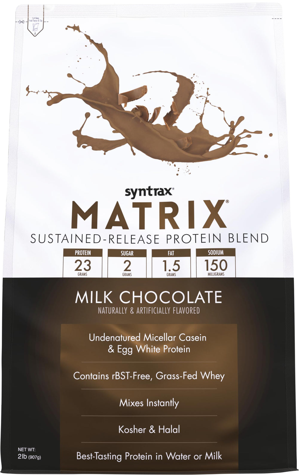Syntrax Matrix Milk Chocolate 5 lb bag ready for daily shakes.