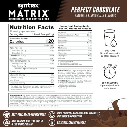 Syntrax Matrix shaker blends with milk for a smooth texture.