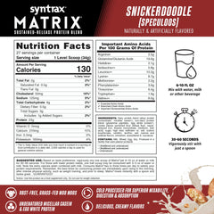 Syntrax Matrix Snickerdoodle flavor offers rich taste without chalky aftertaste.