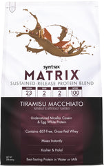 Syntrax Matrix Tiramisu Macchiato bottle for convenient on-the-go protein fueling
