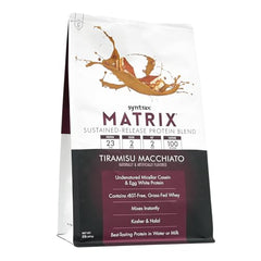 Syntrax Matrix Tiramisu Macchiato ingredients highlight undenatured protein blends