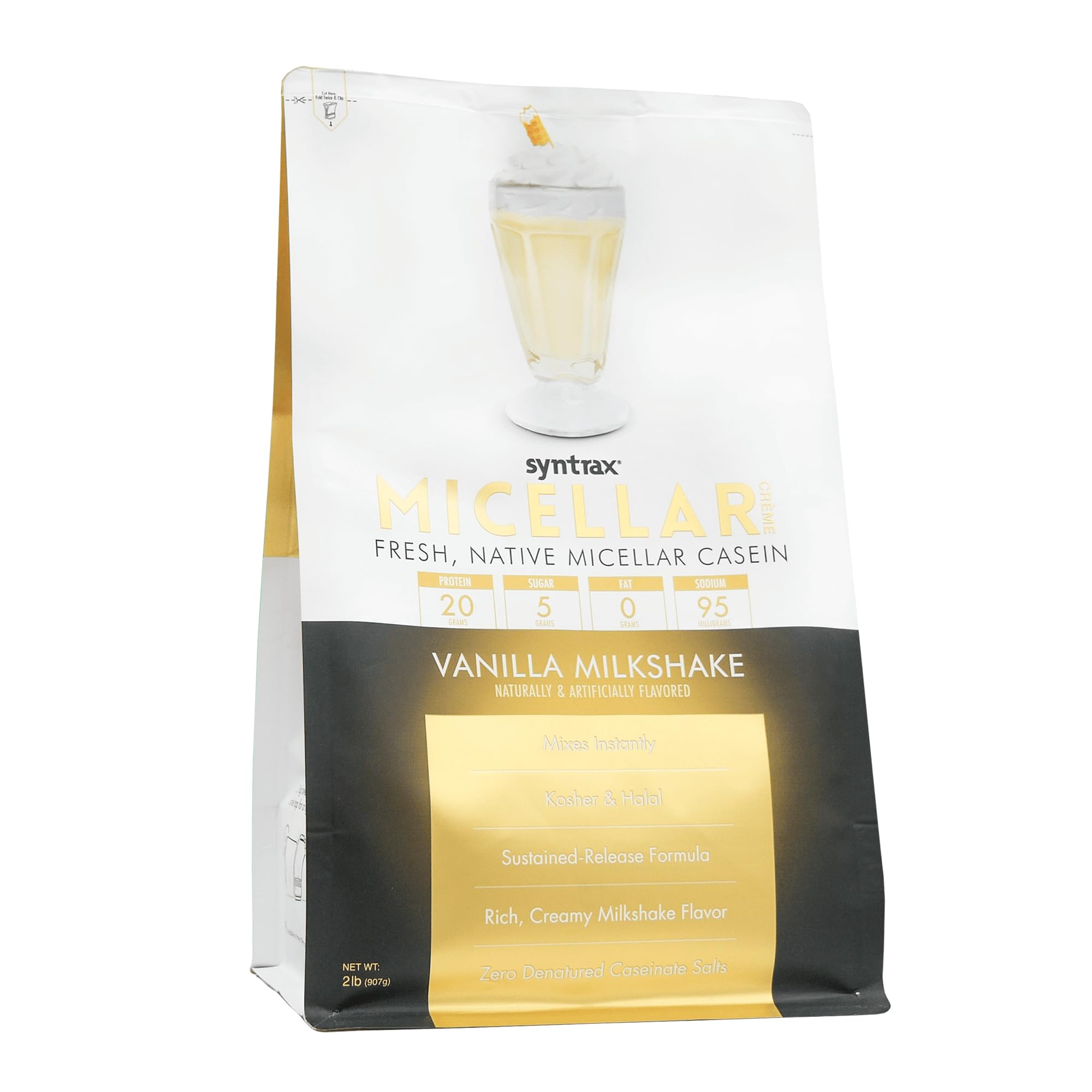 Syntrax Micellar Crème scoop with vanilla powder for quick mix