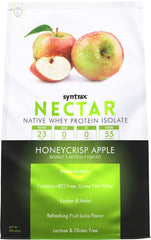 Syntrax Nectar Honeycrisp Apple powder tub, refreshing flavor and quick mix for daily shakes.