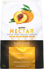 Syntrax Nectar whey isolate powder bag, a premium protein option for quick, refreshing shakes.