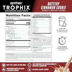 Syntrax Trophix buttery cinnamon cookie flavor delivers comforting taste.
