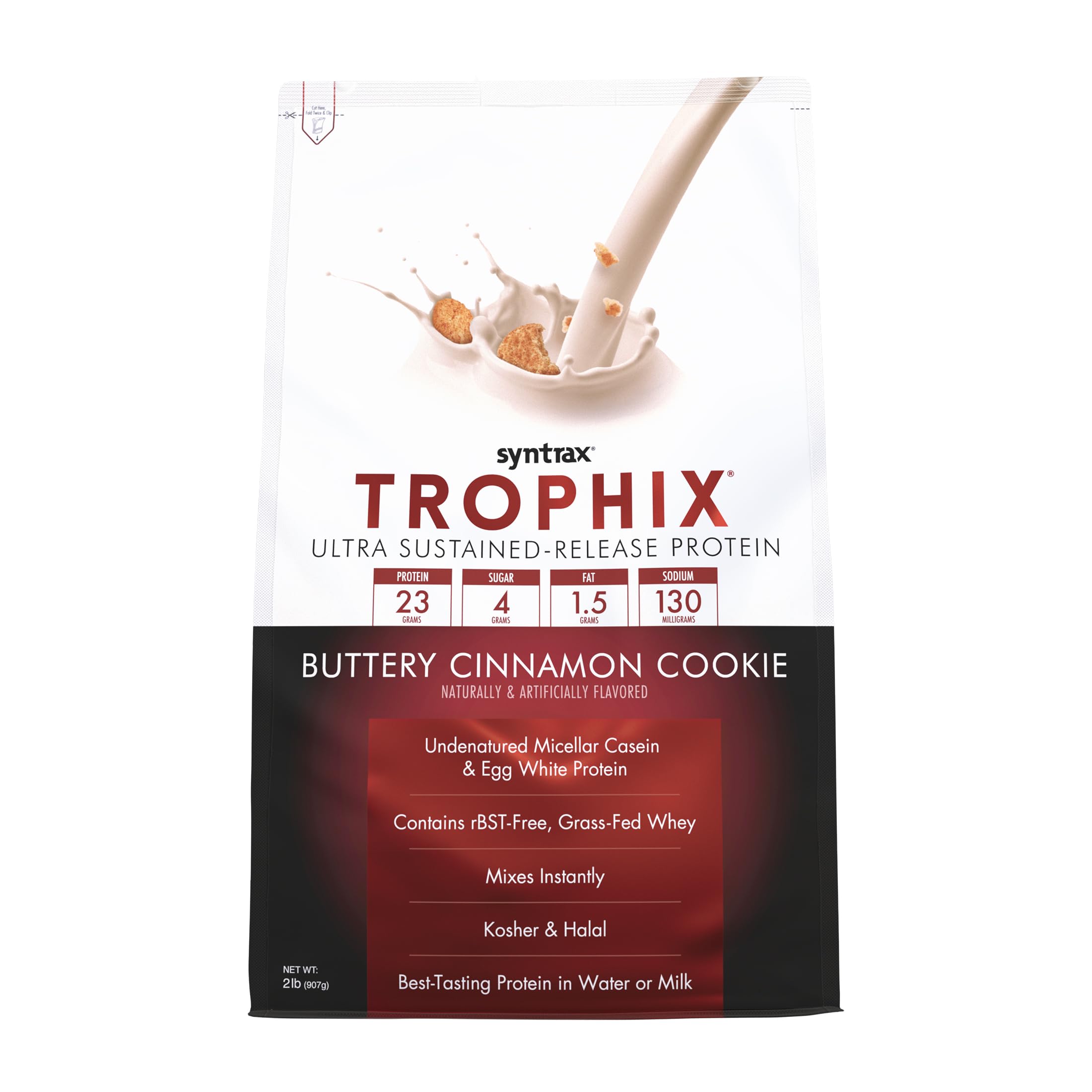 Syntrax Trophix butter cinnamon cookie powder ready to blend into a satisfying shake