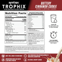 Syntrax Trophix grass-fed whey detail highlights clean ingredient profile