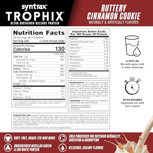 Syntrax Trophix real cookie pieces visible for a tasty texture boost