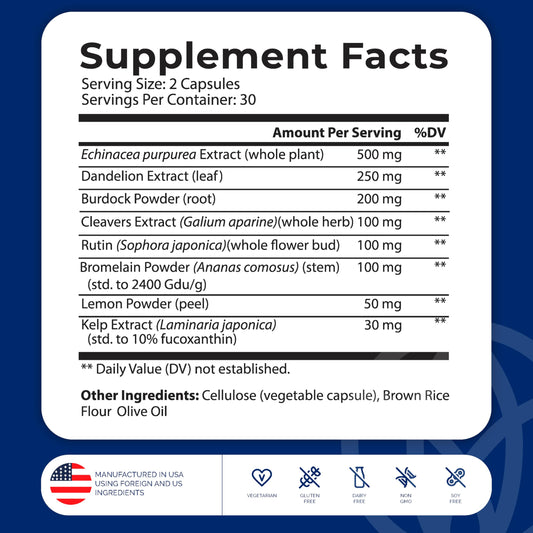 SYNVITE LymphaFlo capsules closeup for vegan, allergy-friendly wellness.