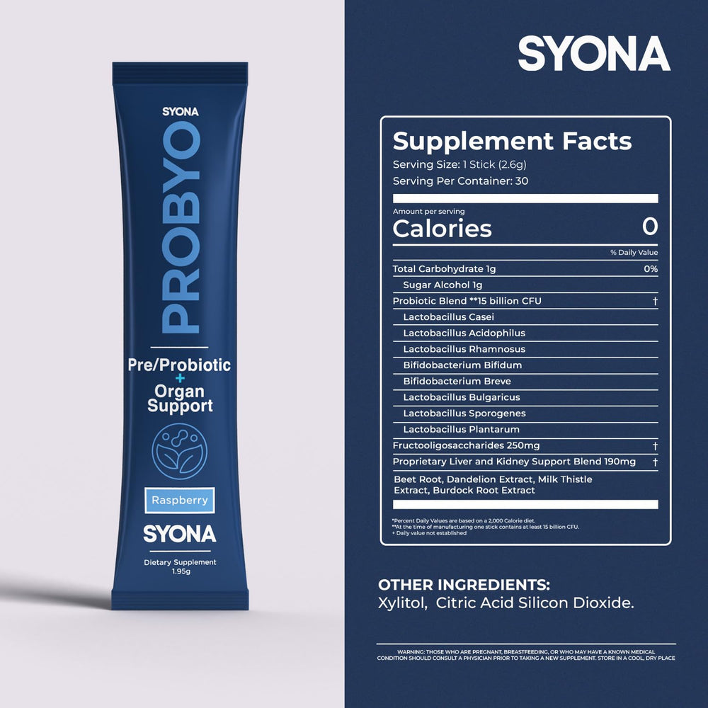SYONA PROBYO beet root close-up highlights nutrient-rich blend.