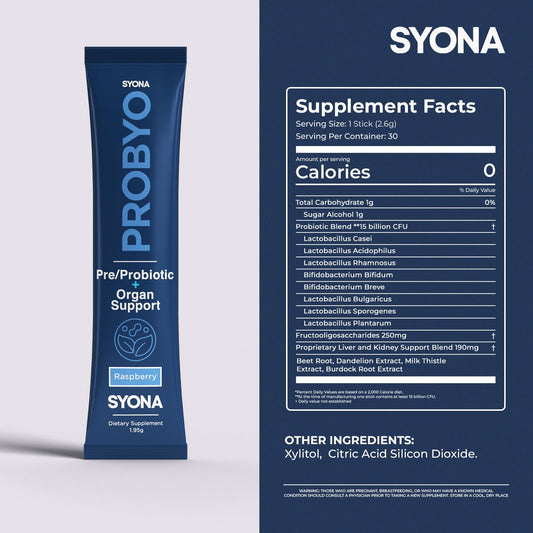 SYONA PROBYO beet root close-up highlights nutrient-rich blend.