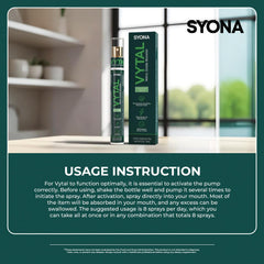 SYONA VYTAL boosting spray is ready for on-the-go use in daily routines